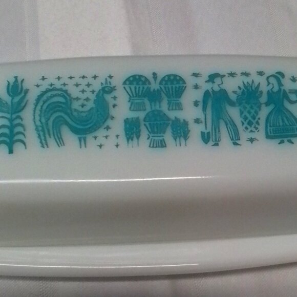 Amish Butterprint Butterdish Vintage Pyrex - Picture 1 of 2